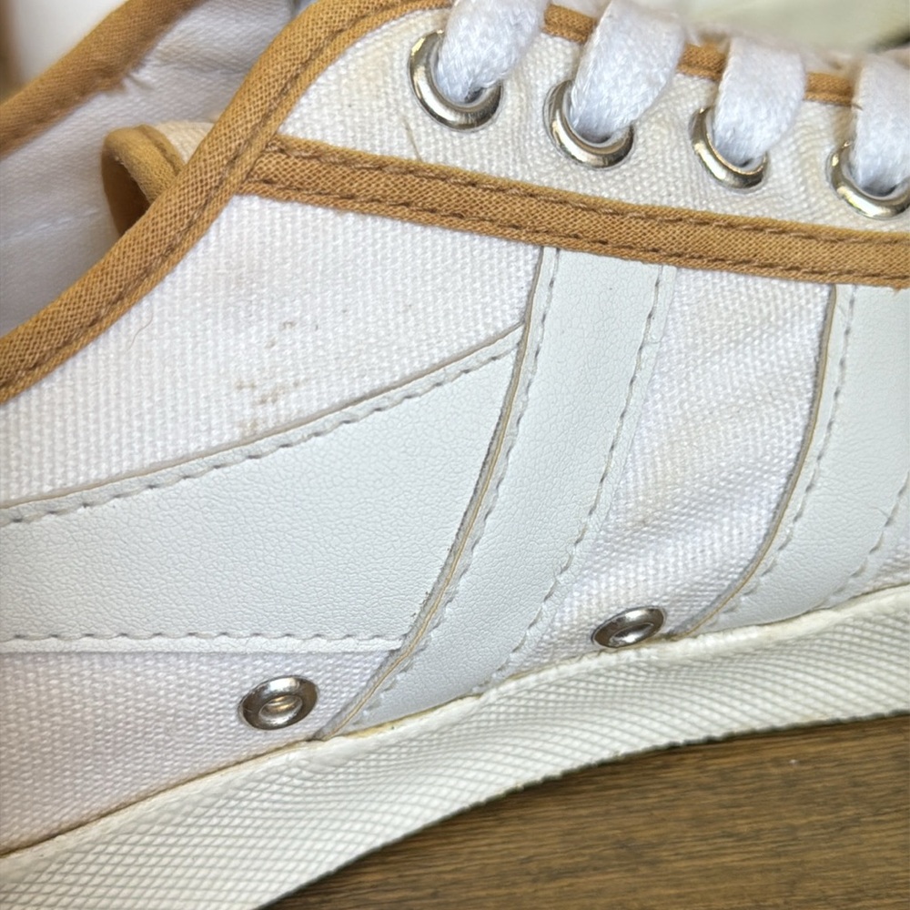 Gola for J. Crew Sneakers White/Tan CLB353 Coaster Smash Women’s Size 10 EU 41 - Picture 9 of 11